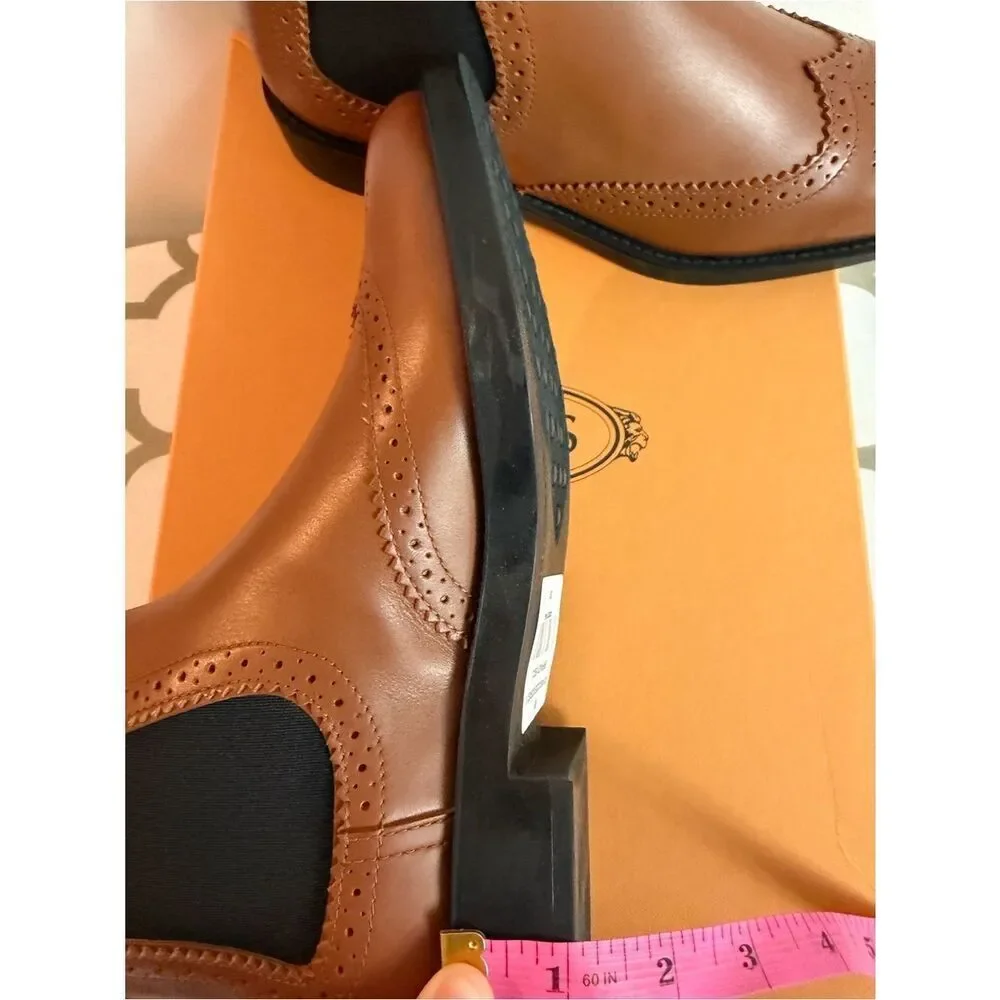 Tod’s leather brown chelsea boots New in the box Size 36= US 6